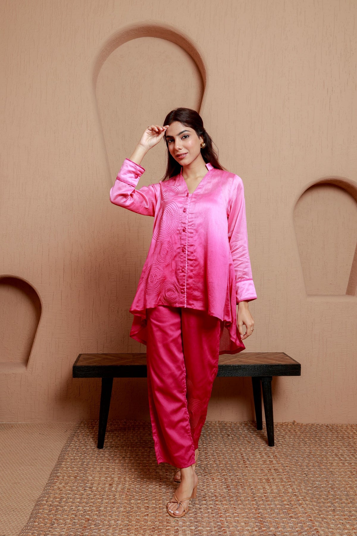 Seher Co-ord Set - French Rose Ombre