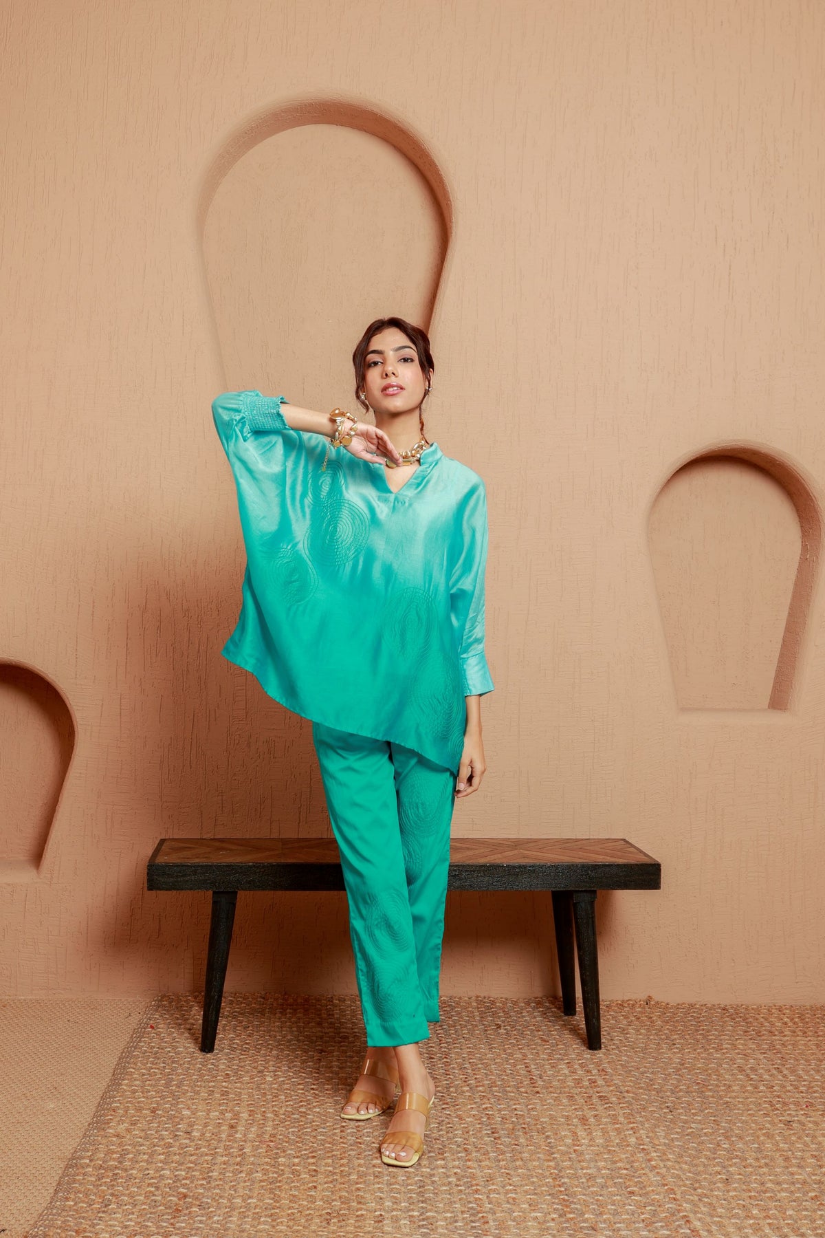 Noor Co-ord Set - Jade Ombre